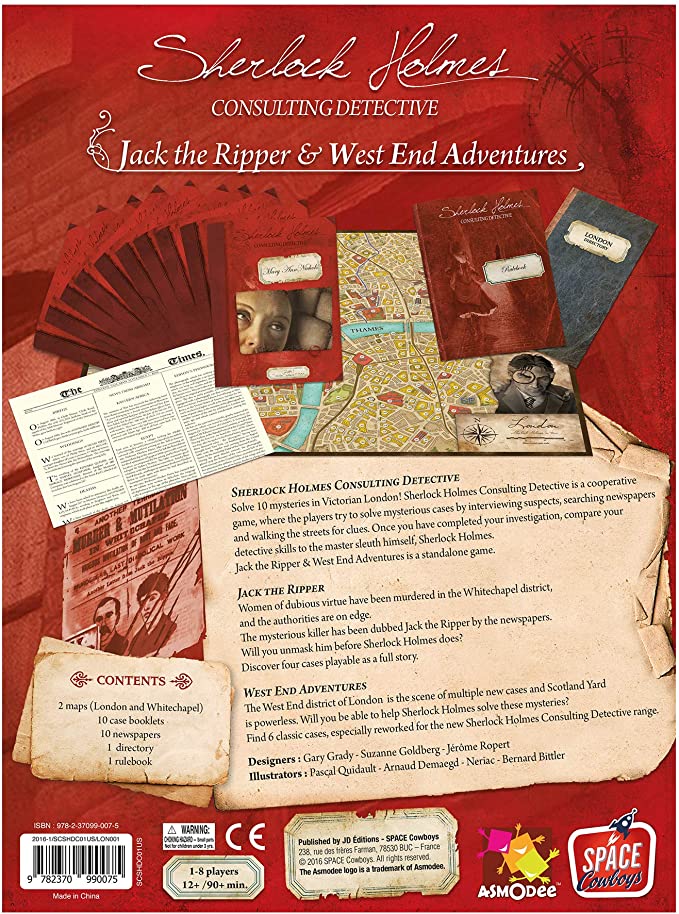 Sherlock Holmes Consulting Detective Jack the Ripper West End Adventures