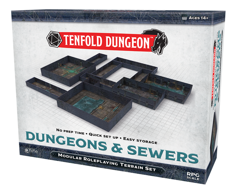 Tenfold Dungeon: Modular Roleplaying Terrain Set- Dungeons & Sewers