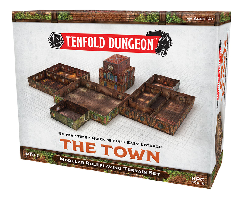 Tenfold Dungeon: Modular Roleplaying Terrain Set- The Town